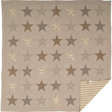 Sawyer Mill Star Charcoal Queen Quilt 90Wx90L VHC Brands - The Fox Decor